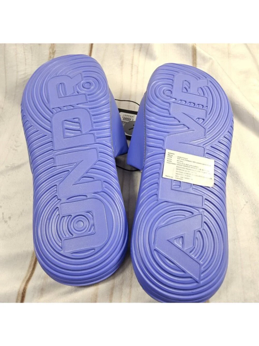 Under Armour Ansa Graphic Logo Slides Mens 7 Lavender Purple Sandal 3024435-402